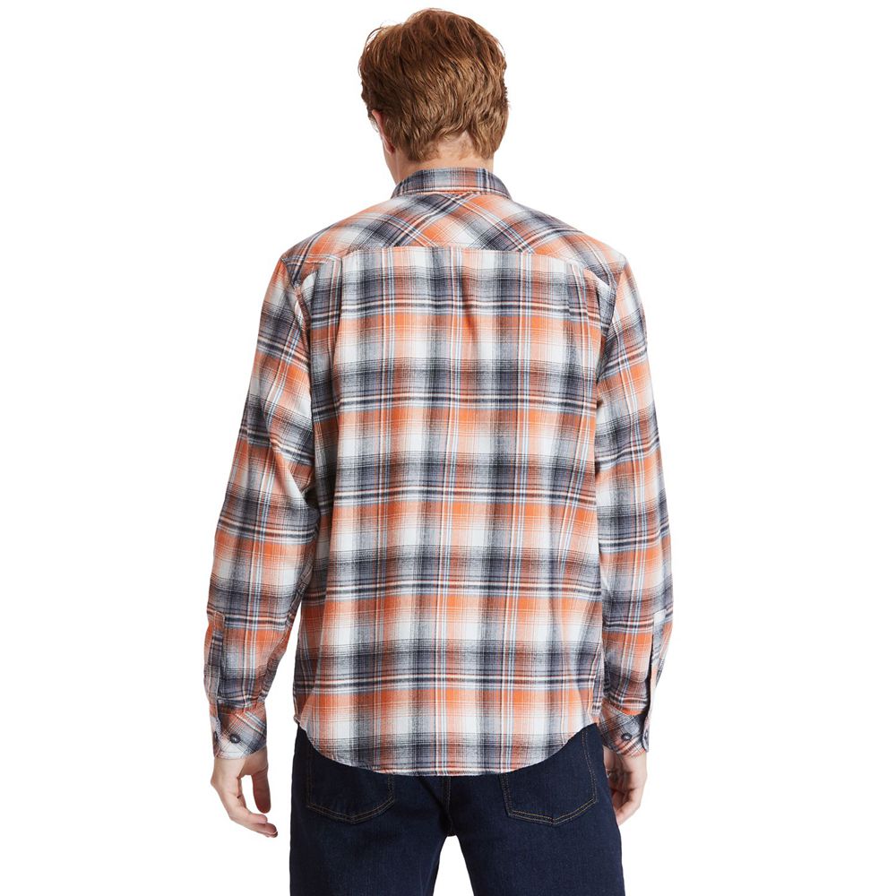 Camisa Masculino - Timberland Pro® Woodfort Midweight Flannel Work - DCFRJ9647 - Laranja